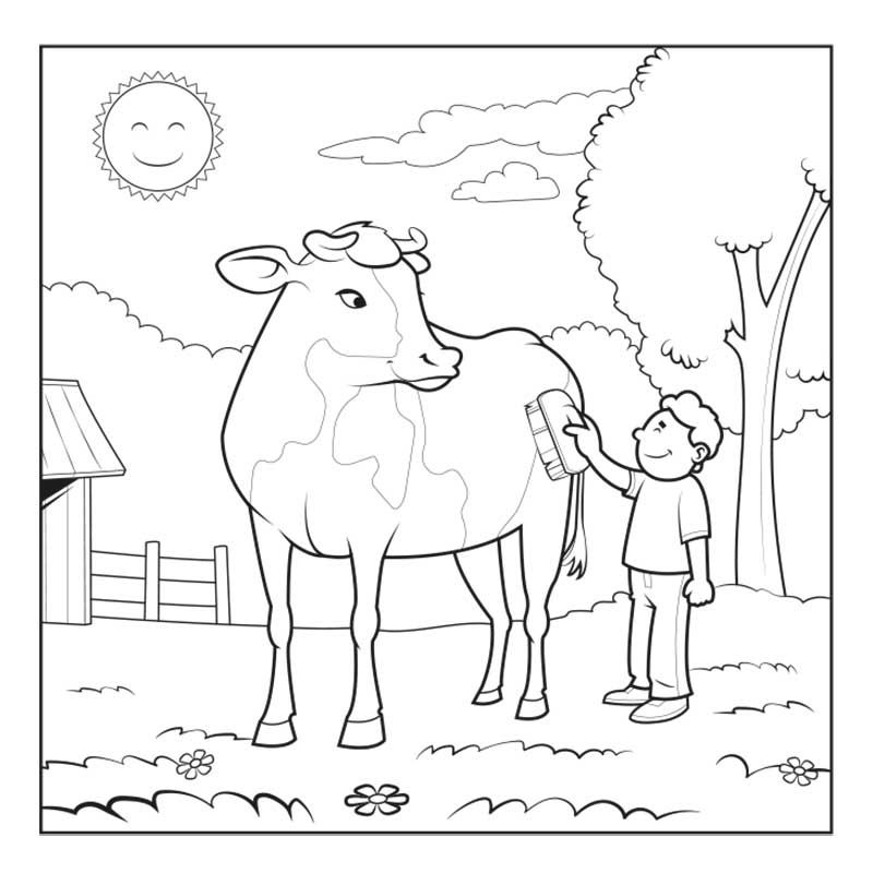 Les animaux sauvés - Carnet de coloriage pour enfants - vache