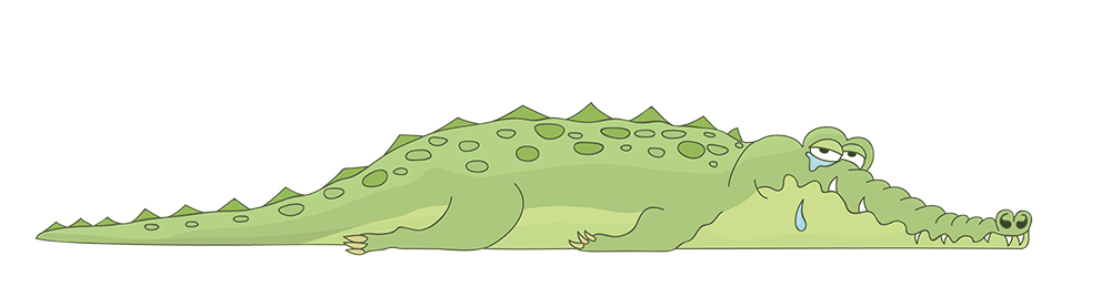 Dessin de crocodile qui pleure